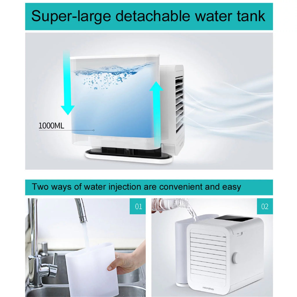 Portable Mini USB Air Conditioner with Night Light K807