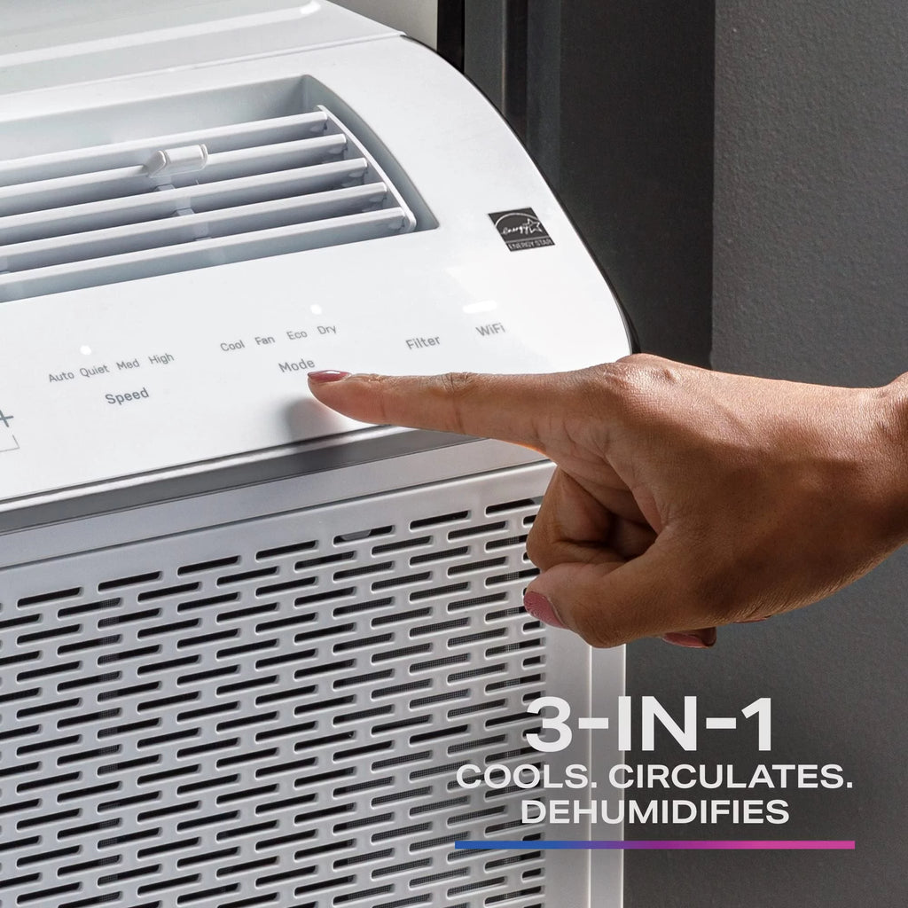 Ultra Quiet Window Air Conditioner 8,200 BTU WiFi Enabled White H407822