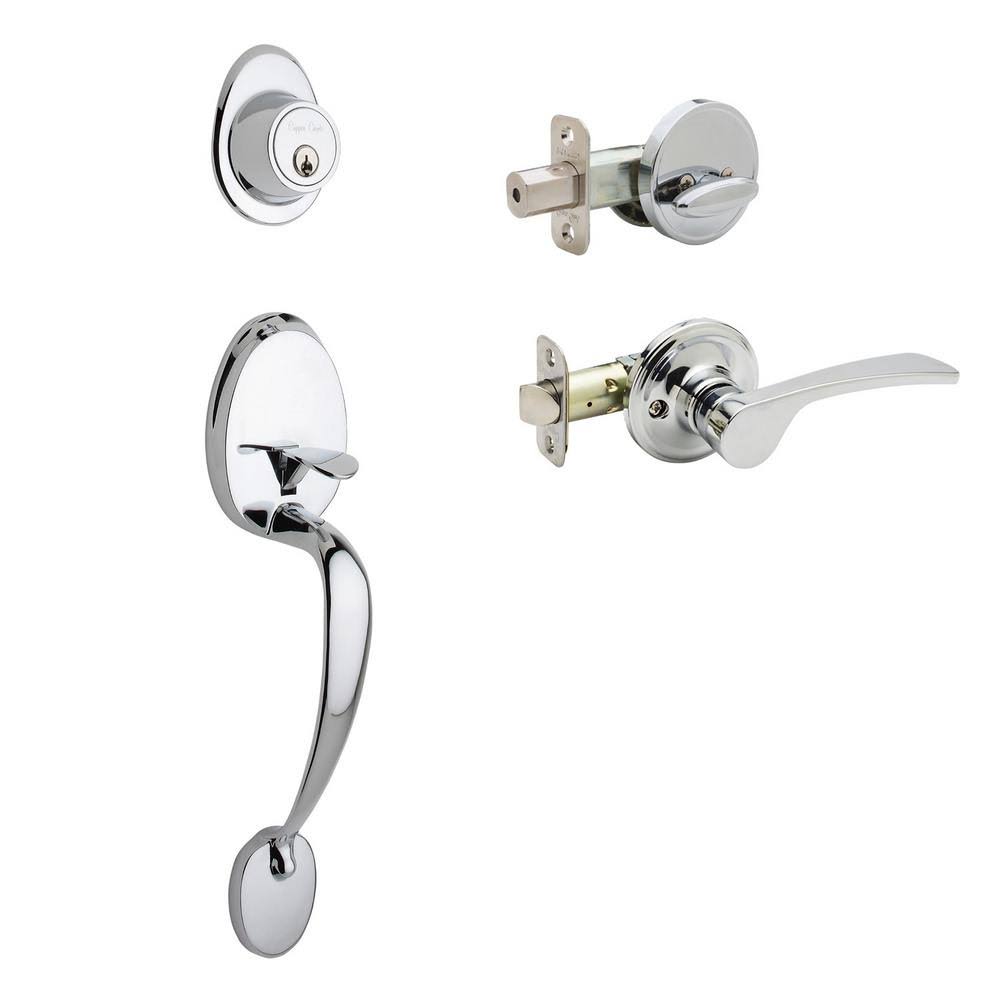 Polished Stainless Left Handleset with Lever P74208