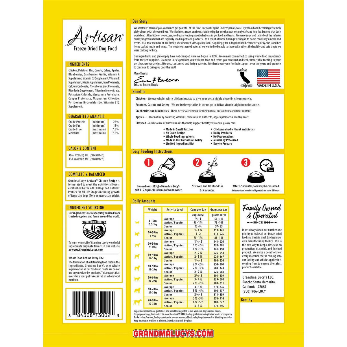 Freeze-Dried Grain-Free Chicken Dog Food B911