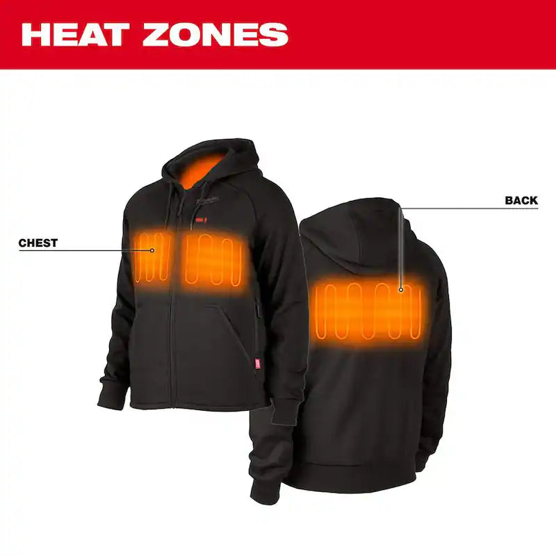 Men's Black Heated Jacket Hoodie Kit X190