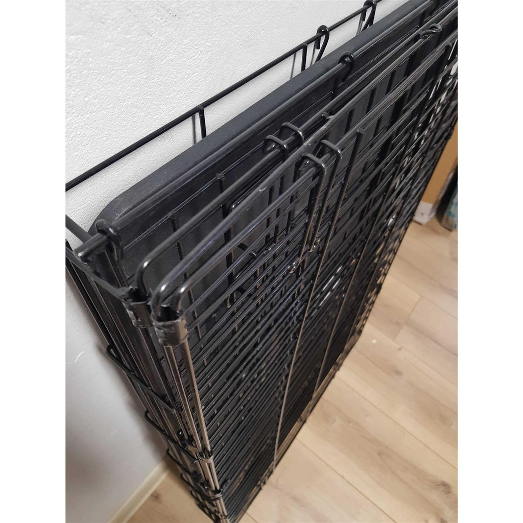 Foldable Metal Wire Dog Crate with Tray Z754