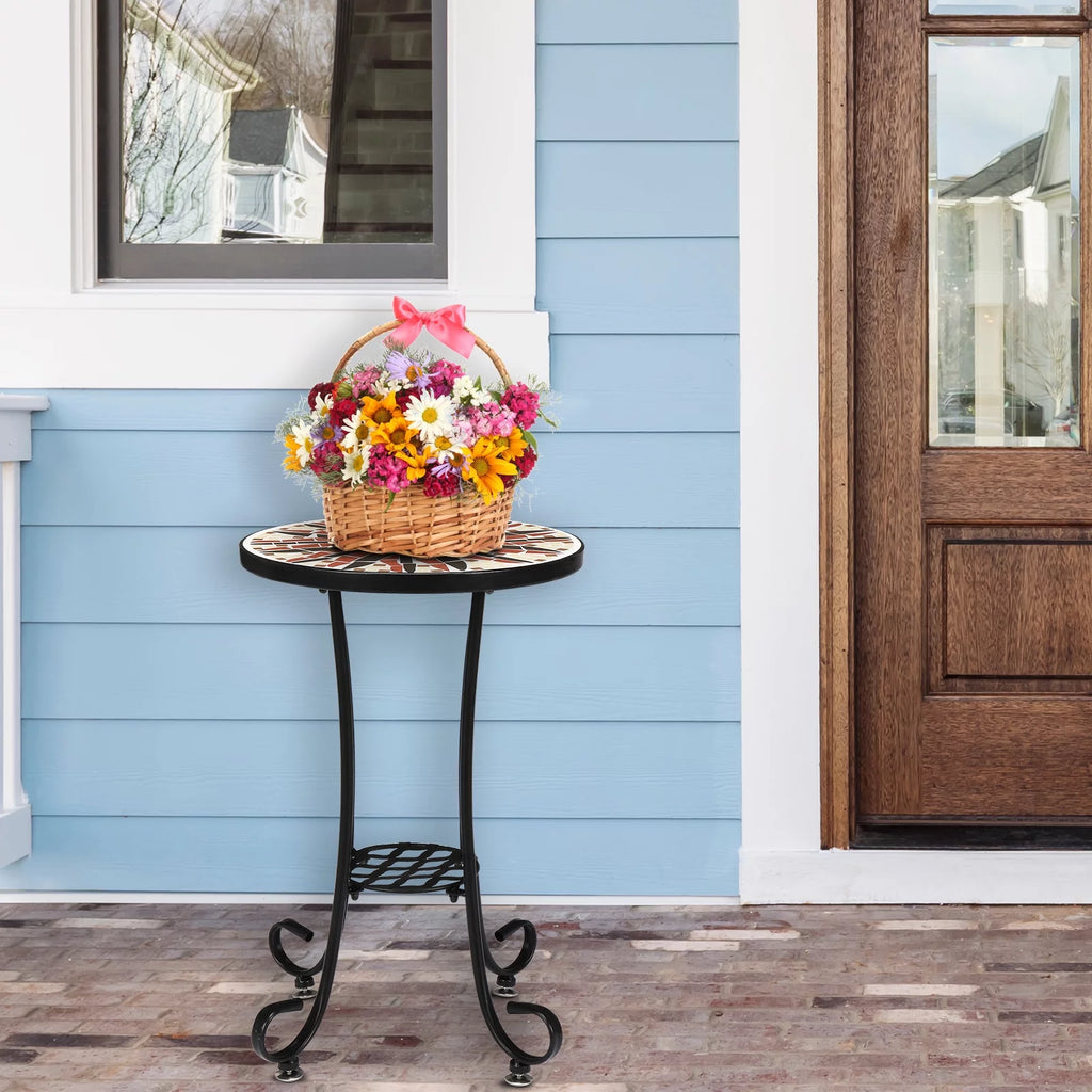 14 Round Mosaic Accent Table J905739