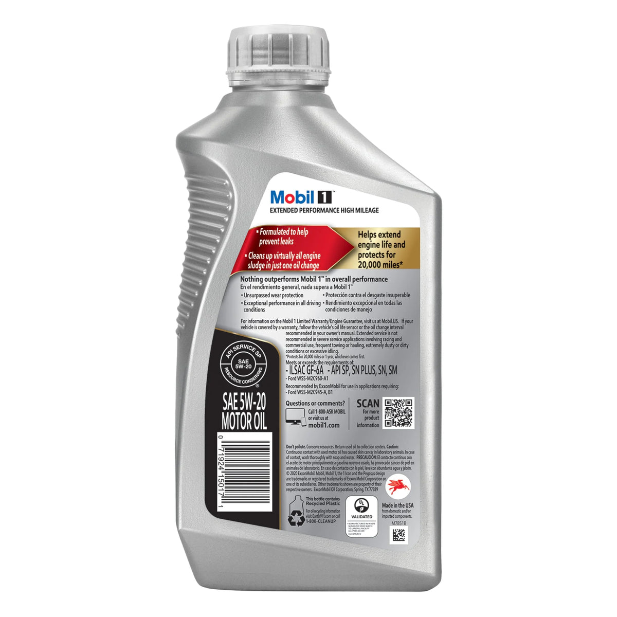 5W-20 Full Synthetic Motor Oil 1 Quart Pack of 3 C762011