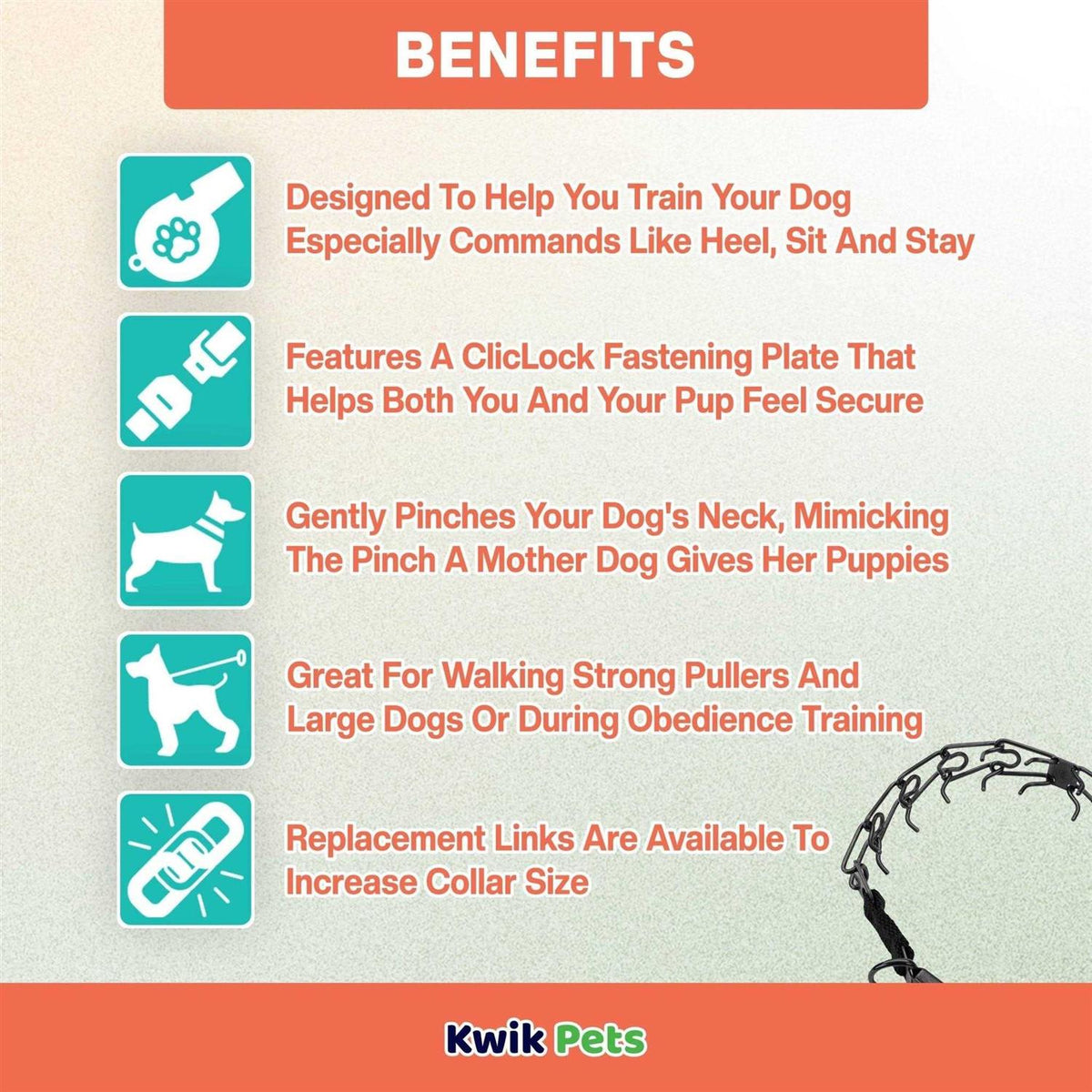 Stainless Dog Prong Training Collar W329