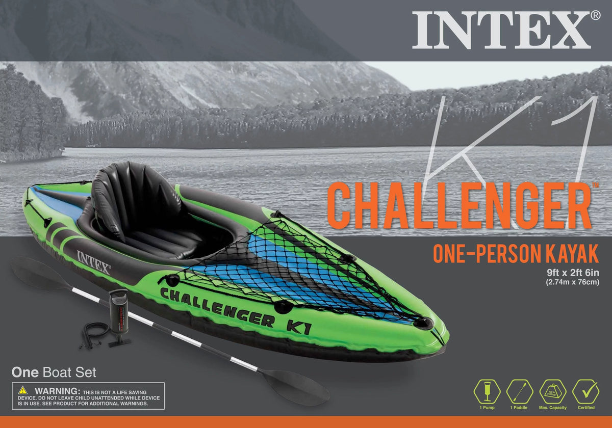 1-Person Inflatable Kayak with Oars and Pump I38057